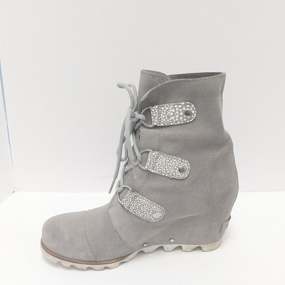 Sorel Suede Joan Of Arc Wedge Boots - Picture 10 of 16